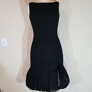 London times black drop waist party dress size 8